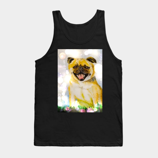 Pug Tank Top by teenamarie23art